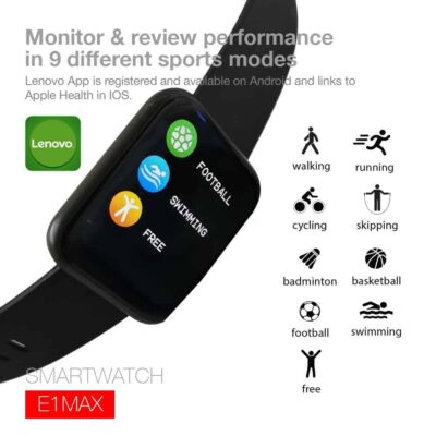 smartwatch con termometro temperatura Lenovo E1 Max iRiparo